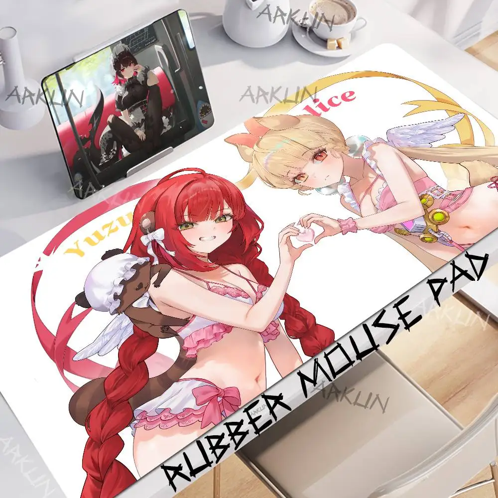 

Popular Zenless Zone Zero Hot Kawaii Girl Alice Yuzuha Mousepad Large Gaming Mouse Pad XXL 900X400 Gamer Computer Table Mat