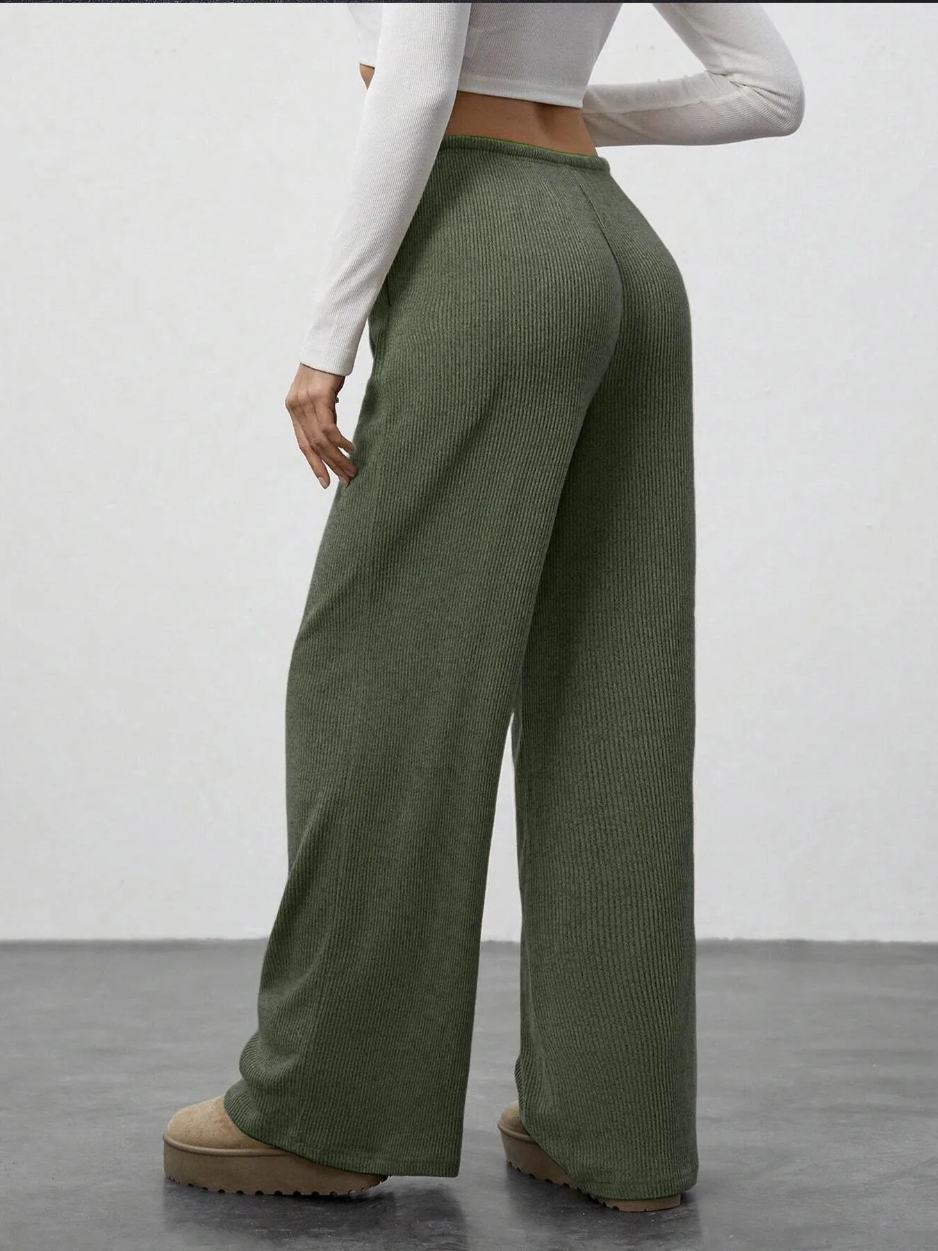Wide Leg Pants Performance Womens Fall Tender Elegant Minimalism   Checked  Youth Lined Office Chic