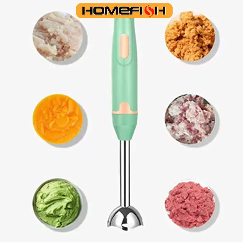 HOMEFISH Immersion Hand Stick Blender Electric Food Vegetable Grinder Handheld Stick Mixer for Smoothies Sauces