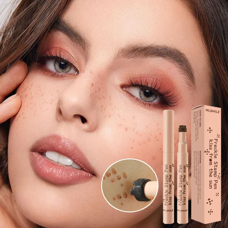 Waterproof Freckle Pen Natural Simulation Fake Spot Makeup Tool Lasting Waterproof Face Dot Spot Pen Eyeliner Korean Cosmetics