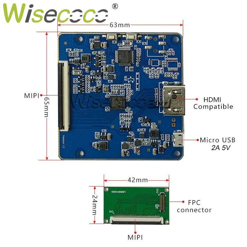 Imagem -06 - Wisecoco-painel de Tela Amoled Amoled Polegada 2k Qhd 2480x1860 Ips 450 Nits Brilho Mipi Am-oled