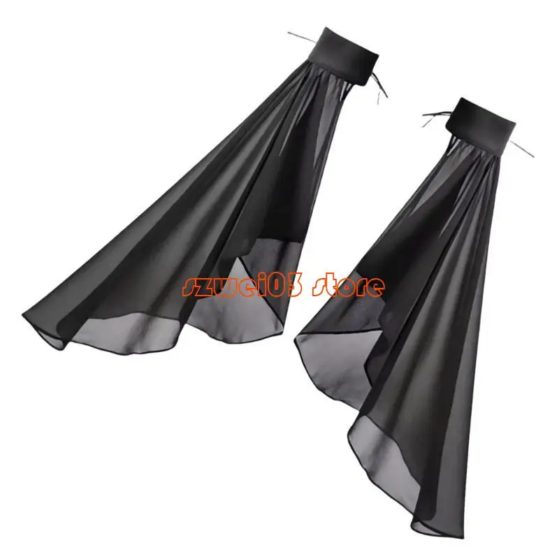 

D46C Women False Sleeves Bridal Tulle Bishop Sleeve Decorative Cuffs for Wedding
