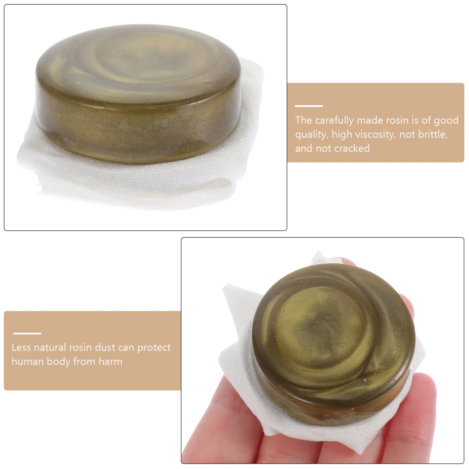 

Violin Rosin Clear Tone Maintenance Supplies Portable Not Brittle Small Versatile for Various Stringed Instruments