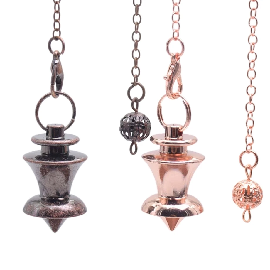 Silver Color Copper Pendulums for Divination Spiritual Esoteric Pendue Dowsing Clock Mechanism Radiesthésie Divinatory Pendant