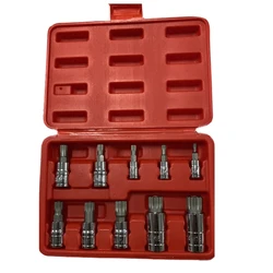 10 Pieces/set XZN Triple Square Spline Bit Socket Set Organizing for Case Automo