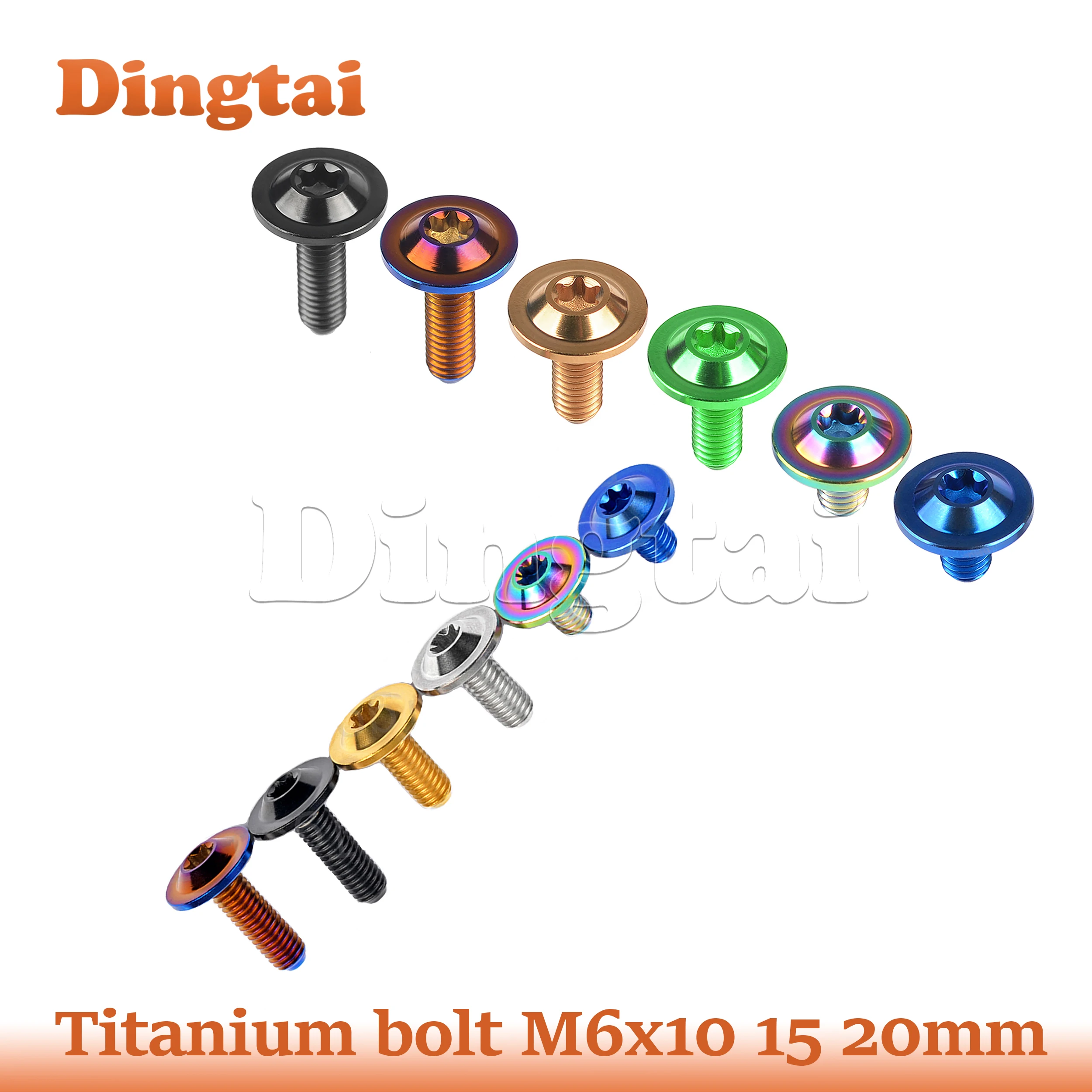 

Dingtai Titanium Bolt M6x10 15 20mm Torx Head Disc Brake Rotor Screws for Bike Part