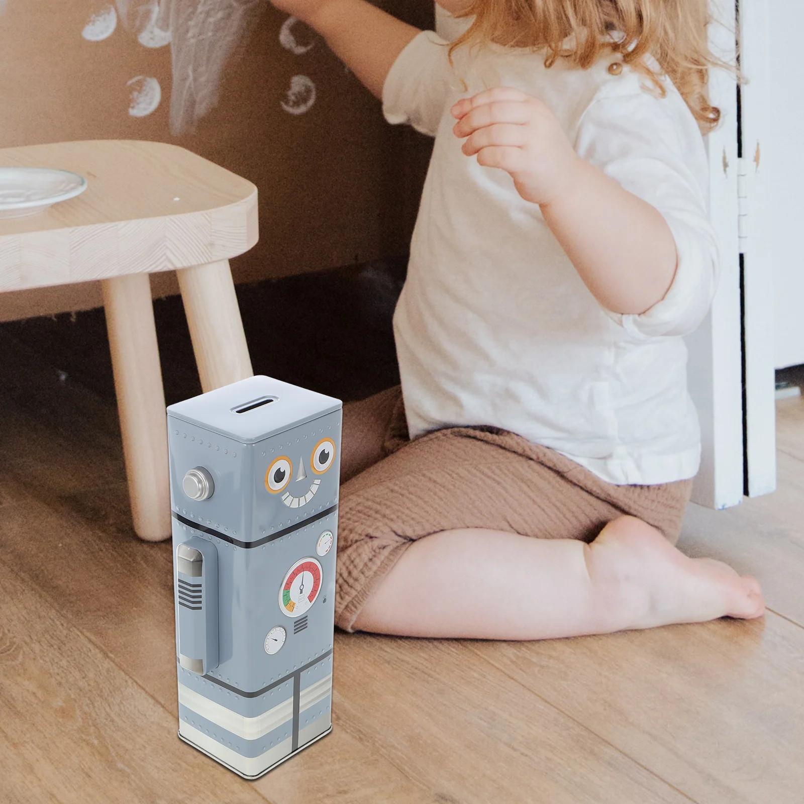 

Iron Piggy Bank Robot Kids Coin Metal Decorative Banks for Girls Boys Birthday Gift Savings Container Home Decor
