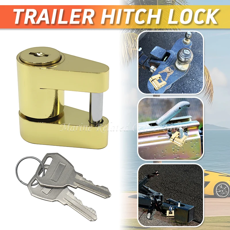 

Anti-theft Trailer Hitch Lock Trailer Coupler Padlock Hook Lock Tongue Locks Hitch Security Protector Locked Faucet