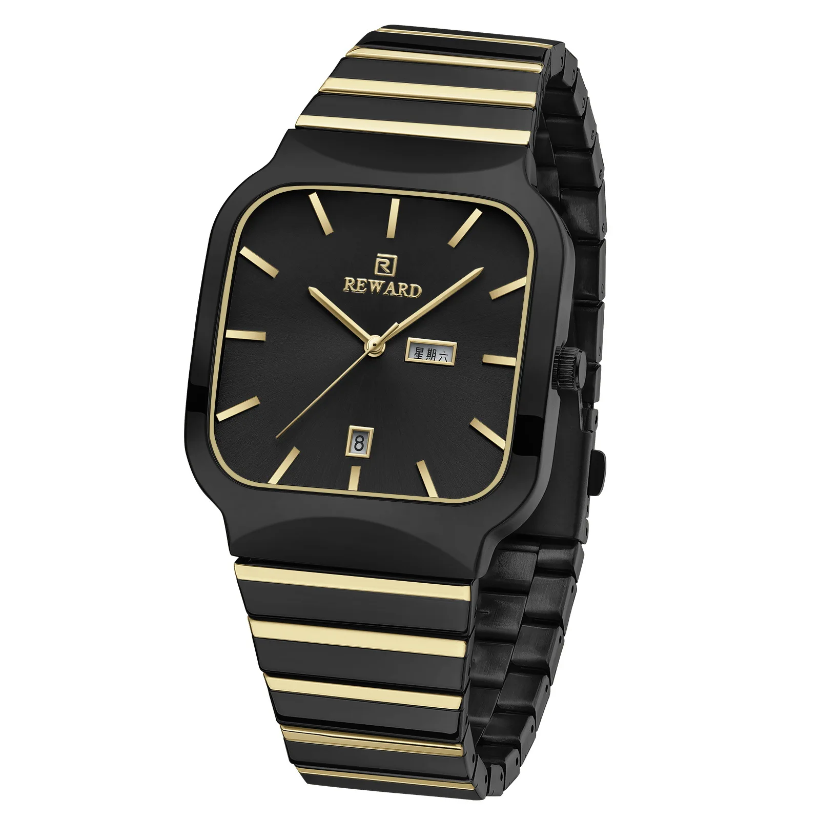 

Часы для пар с двойным календарем, высококачественные квадратные модные повседневные мужские и женские часы, водонепроницаемые деловые часы из нержавеющей стали