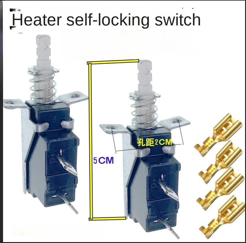 2Pcs for Pioneer Midea Gree heater oil heating power switch accessories universal 250V 10A