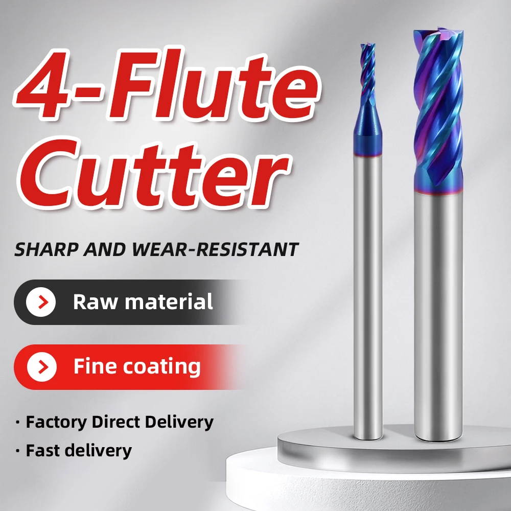 

Готовый запас! Твердосплавная концевая фреза HRC65, 4 канавки, инструмент с ЧПУ для обработки чугуна, размер d6x25xD6xL75 мм d6x30xD6xL100 мм