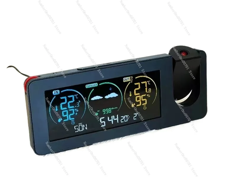 

WIFI automatic timing desktop weather station indoor and outdoor temperature and humidity atmospheric pressure alarm clock
