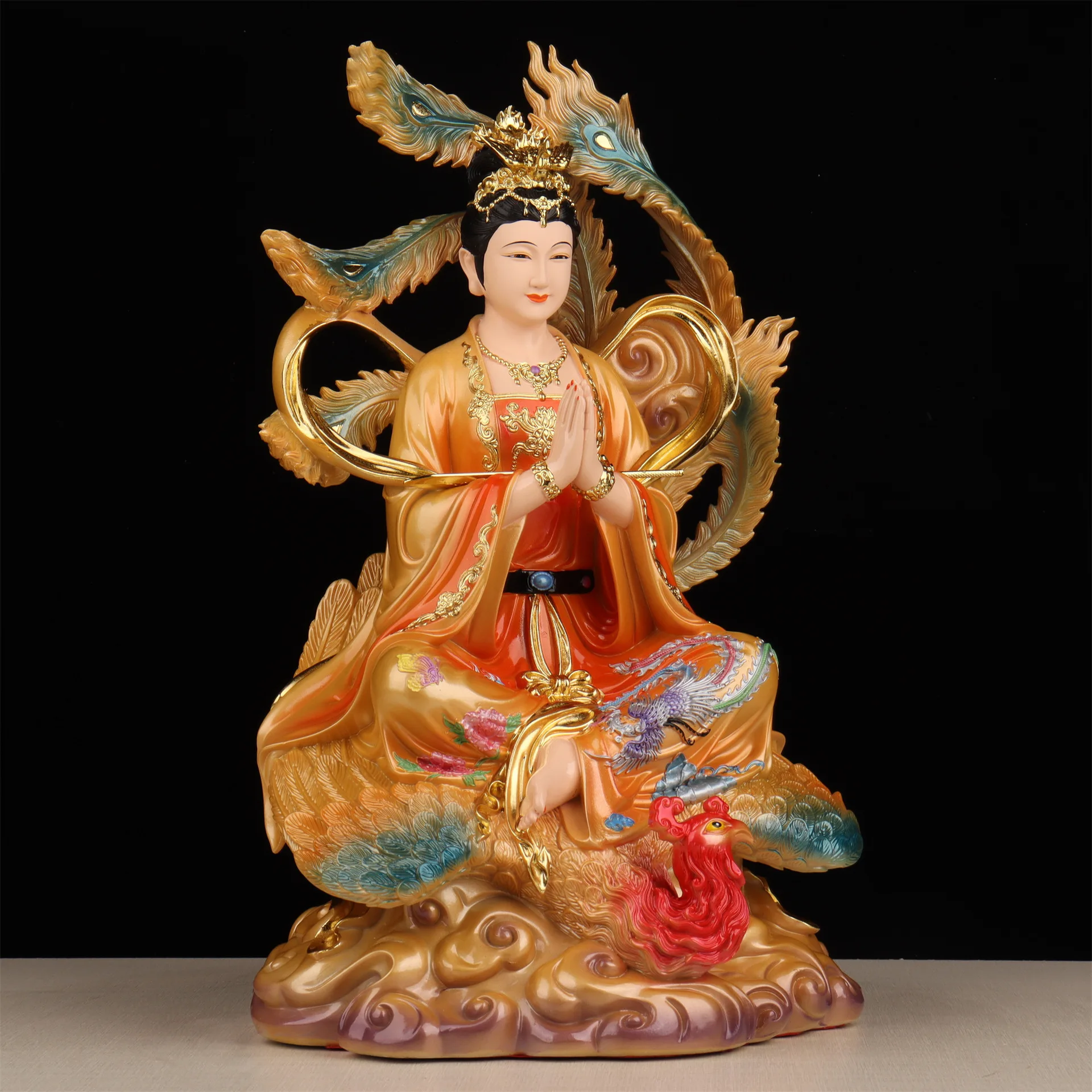 LMM, household phoenix enshrinement statue of the god Xuan Mu Tianzun resin ornament