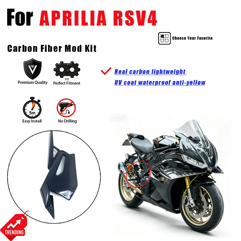 Carbon Fiber Full Body Aero Kit Winglet Guard For APRILIA RSV4 Racing Accessories