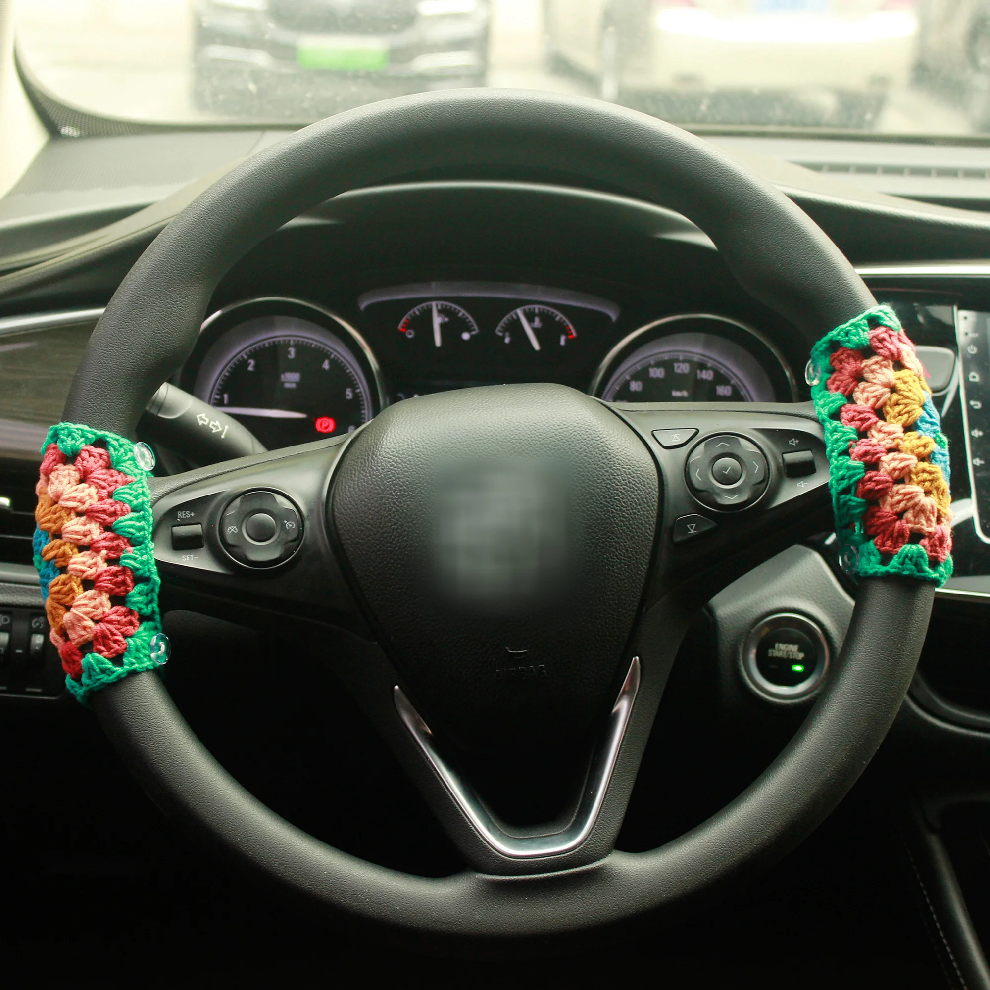 Finished product | Handmade crochet car steering wheel cover, decorative protective cover, covering wear and tear, sweat absorbi