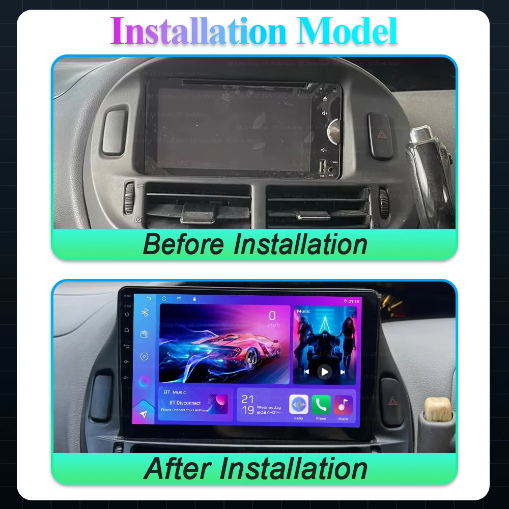 Android 16 For Toyota Previa Estima Acr30 Tarago 2002-2006 Stereo Radio Multimedia Player Head Unit Gps Carplay 2din Rds 5g Wifi