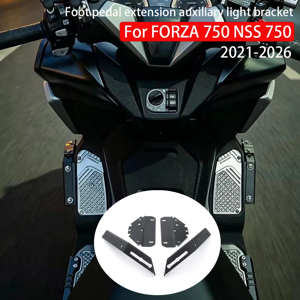 NSS 750 NSS750 2021-2026 extension bracket Accessories For Honda FORZA 750 Motorcycle pedal extension auxiliary light bracket