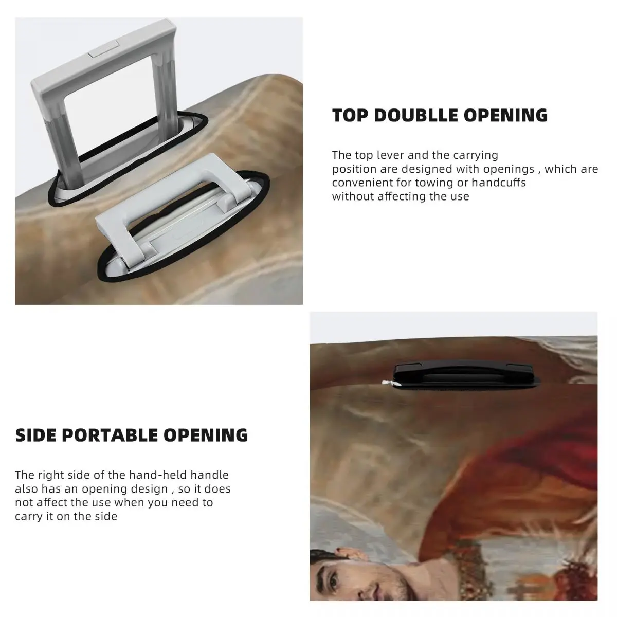 San Charles Leclerc Protezione per valigia Coperture protettive elastiche per bagagli da viaggio per 18-32 pollici