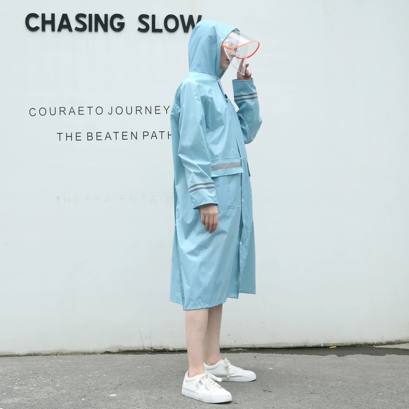 

Hooded Reflective Raincoat Poncho Cover Fashion Cycling Plus Size Outdoor Overall Raincoat Design Ropa De Lluvia Rain Gear