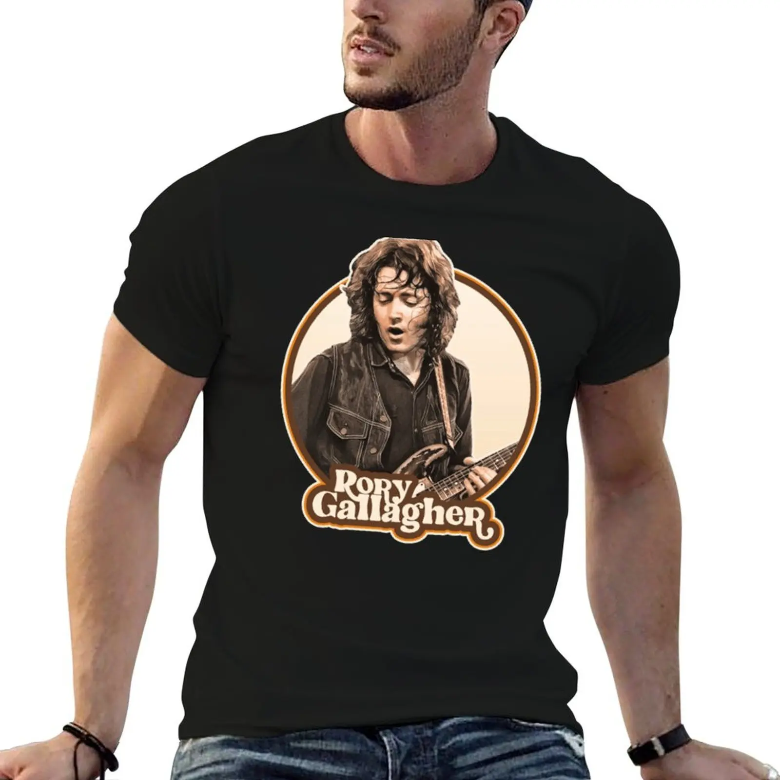 Rory Gallagher T-Shirt Novelty Print Casual Tee Shirt