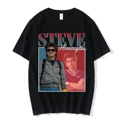 Steve Harrington T-shirts Men's Graphics Print T-shirt Unisex Pure Cotton Short Sleeve Oversize T Shirt Harajuku Streetwear