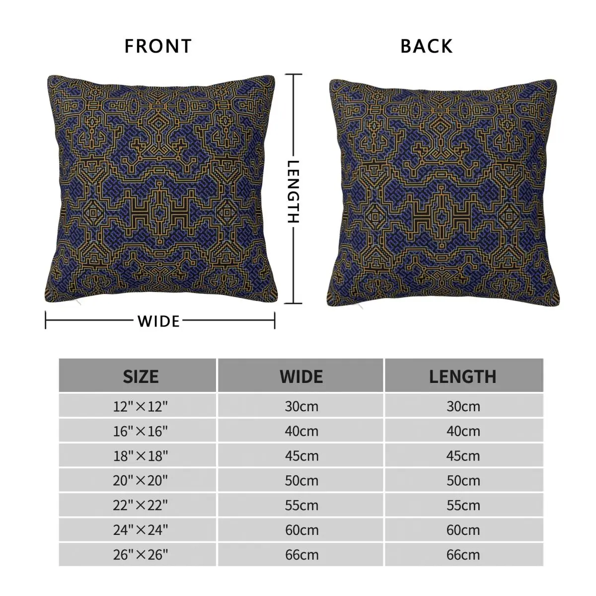 Shipibo Tribe Peru Square Pillowcase Polyester Linen Velvet Creative Zip Decor Pillow Case Car Cushion Cover Wholesale