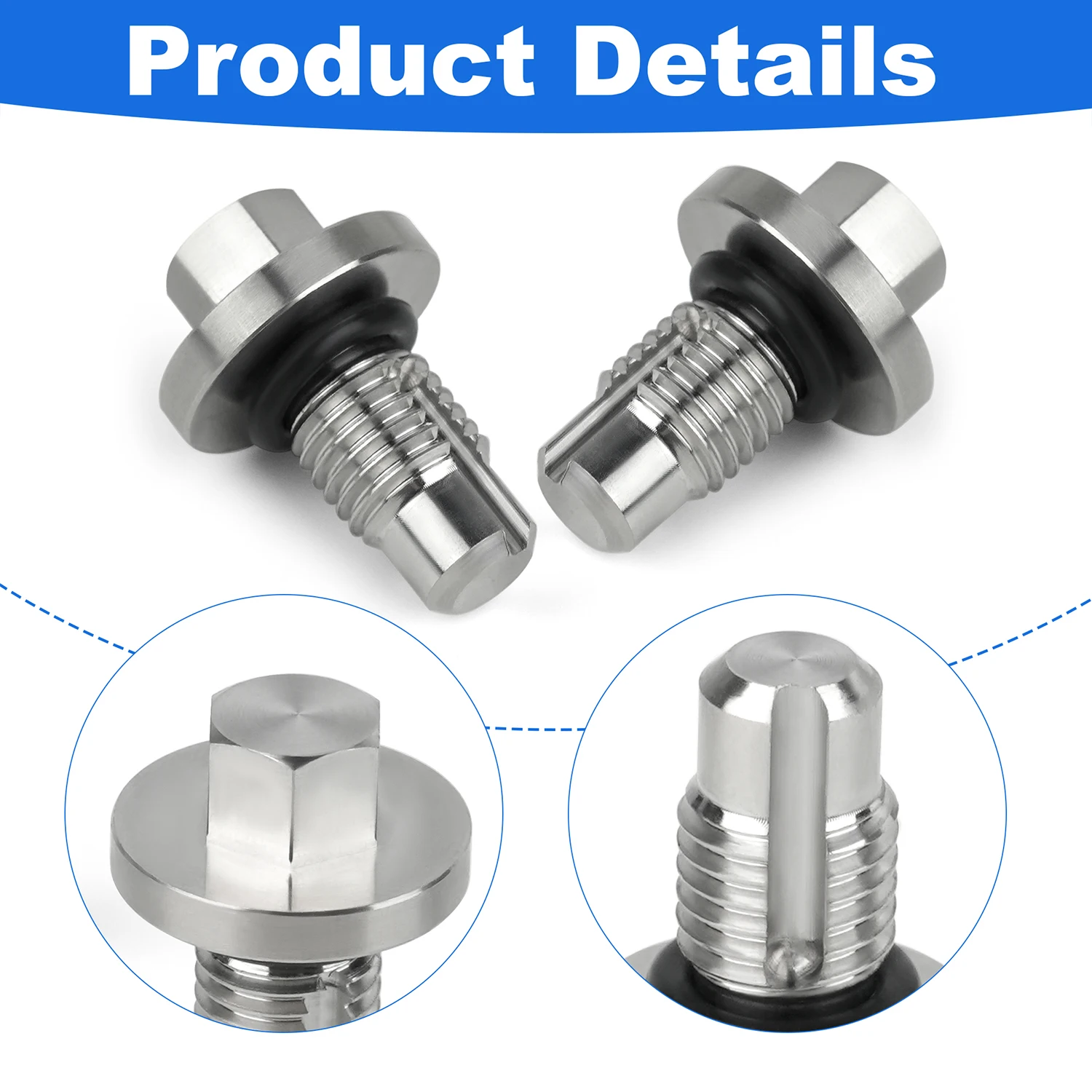Imagen 4: Kit de tornillos de purga de compresor de acero inoxidable para Audi A6 A7 A8 Q5 S4 S5 SQ5 Touareg Hybrid 3.0T V6 - Reemplaza 06E127535B