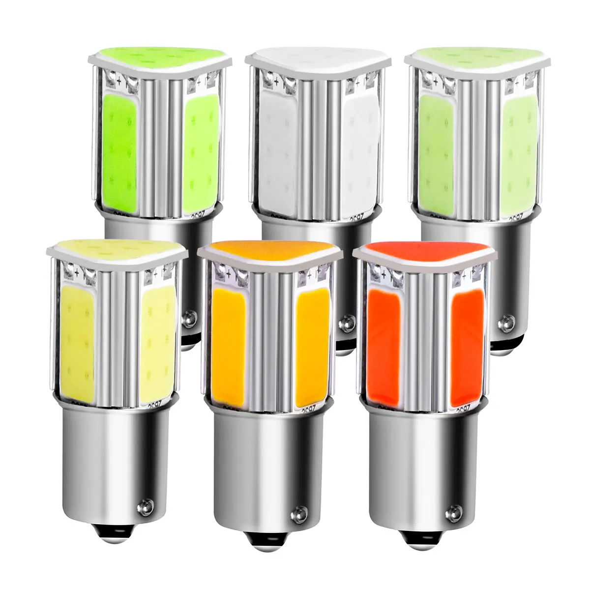 Ultra Powerful Bright 1156 BA15S P21W 1157 BAY15S P21/7W S25 G18 COB LED Chips 12V Brake Bulb for Car Stop Reverse Turn Signals