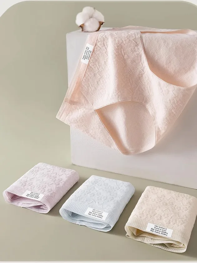 純綿ハイ スリット抗 V 病毒女性用下着快適な通気性ミッドウエストブリーフ抗菌三角パンツ