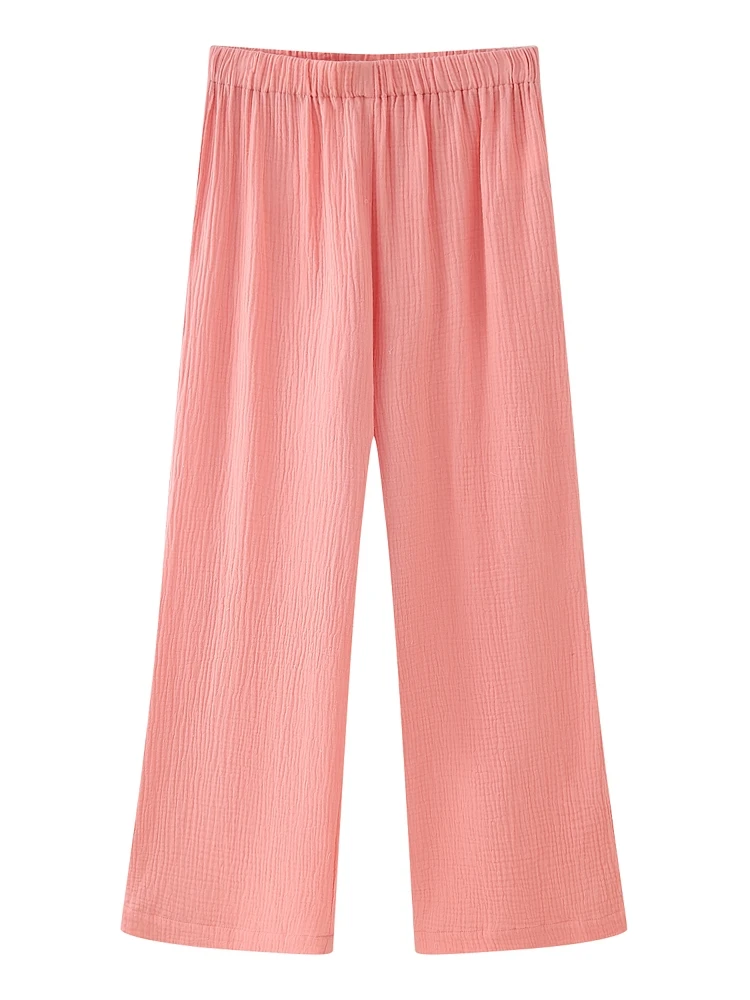 

OUROPEAN ZTATION 2025 Spring New Woman Commuting High Waist Wide Leg Pants Trendy Autumn Wear Lady Long Pants Loose Fit Bottoms