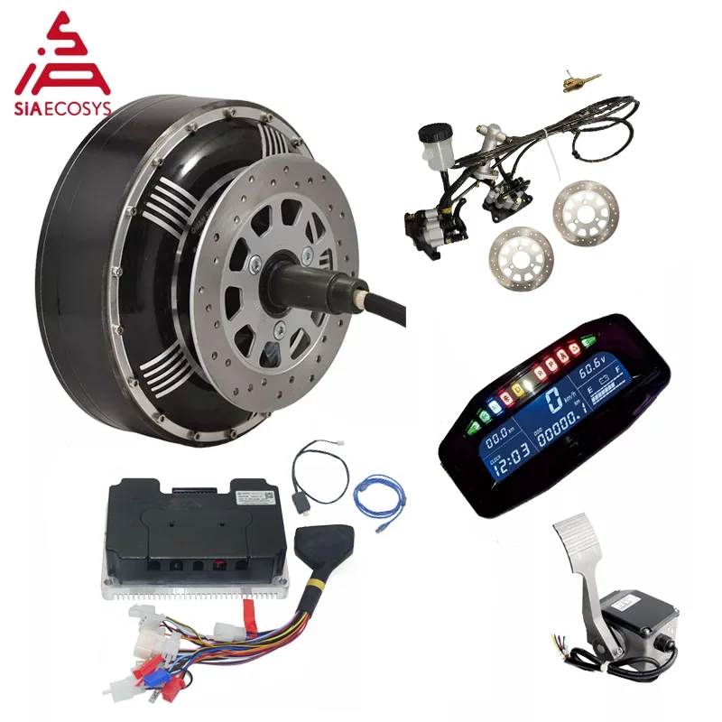 SiAECOSYS QSMotor 273 4000W 2wd Carro Eletrico BLDC Brushless Electric Car Conversion Kit Hub Motor With Fardriver ND72680