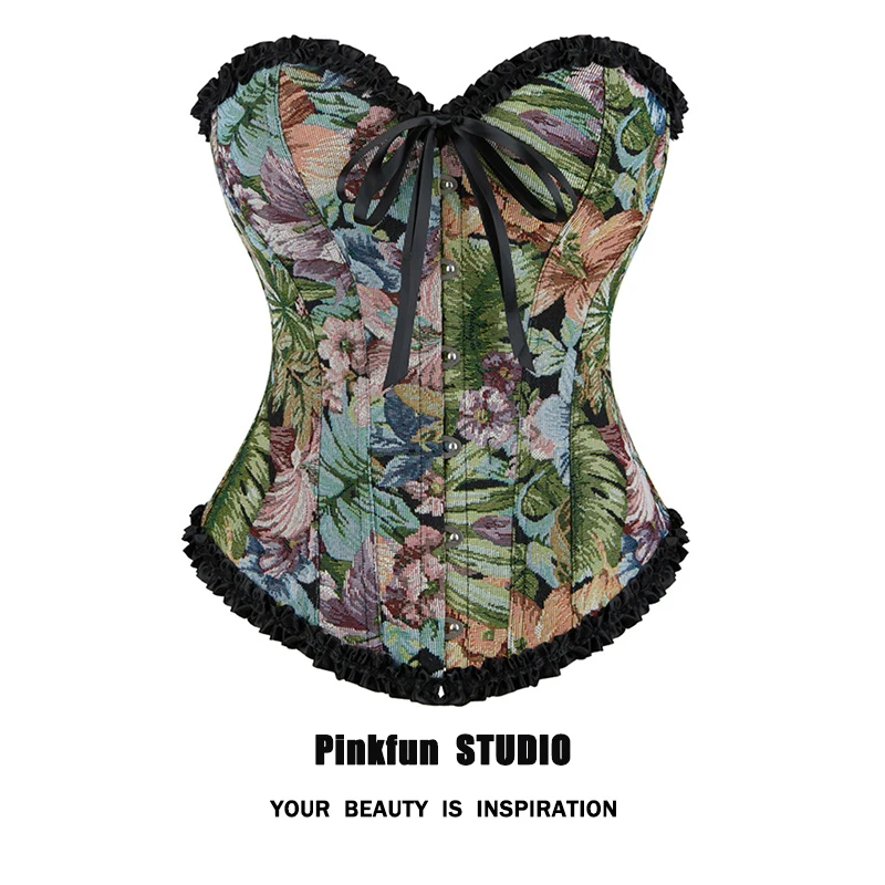 

Pinkfun Court Sle Картина маслом Кружевная отделка Талия Cinched Fibone Brtte Apewear Бандажный топ Полиэстер ort Fit