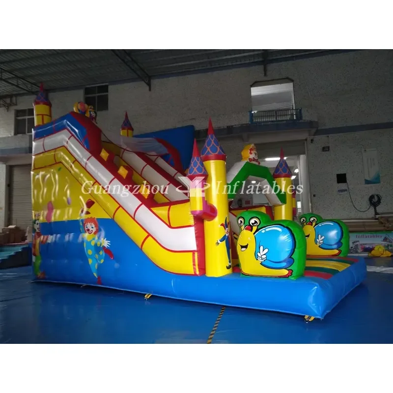 High Quality Large Two-Lane Jungle Outdoor Park Commercial Inflatable Dry Slide Circus Clown Inflatable Children's Slide