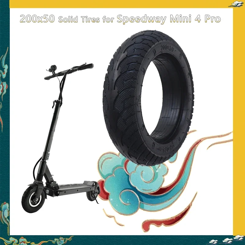 8 Inch Solid Tire 200x50 High Quality for Speedway Mini 4 Pro Speedtrott GX14 Rear Wheel Go Ride 80  Electric Scooter Parts