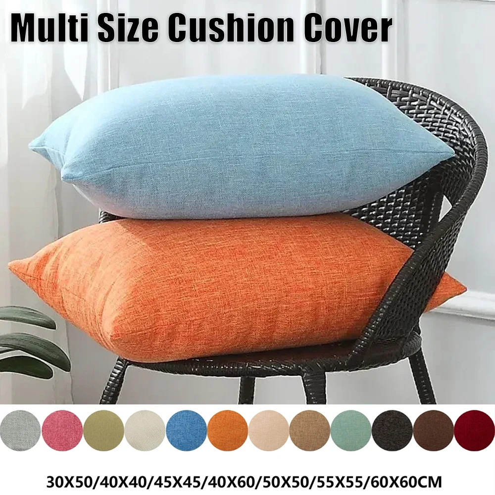 

Soft Sofa Cushion Cover Multi Size Car Sofa Cushion Cover 30X50/40X40/45X45/40X60/50X50/55X55/60X60cm Colorful Square Pillowcase