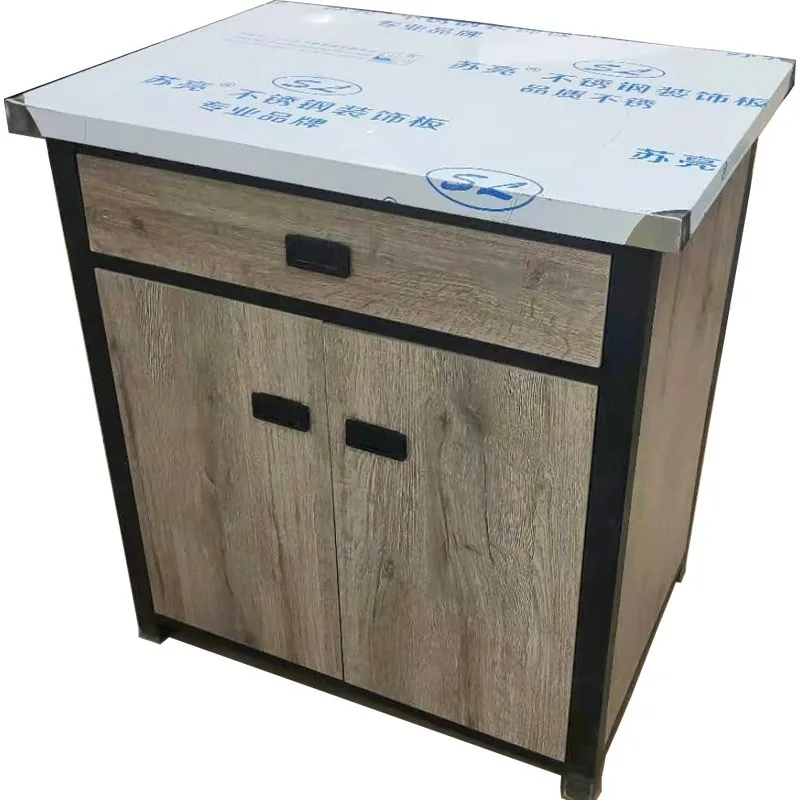 Fresh Breeze Supermarket Shelf Supermarket Weighing Table, Electronic Weighing  Steel and Wood Cash Register, Weighing Tab
