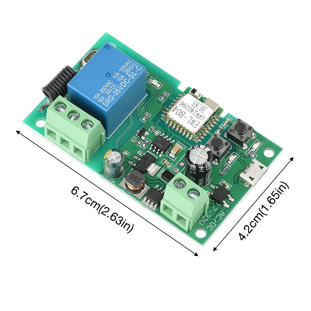 DC 5V 7V-32V Wifi Relay Module for eWeLink APP Remote Control Self-lock Wireless Delay Relay for Smart Intelligent Home