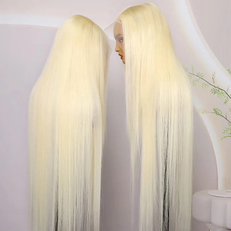 13x6 HD شعر مستعار أمامي شفاف الدانتيل شعر الإنسان 613 شقراء ملونة شعر طبيعي مفرود الباروكات الدانتيل الجبهة الباروكات للنساء 40 بوصة