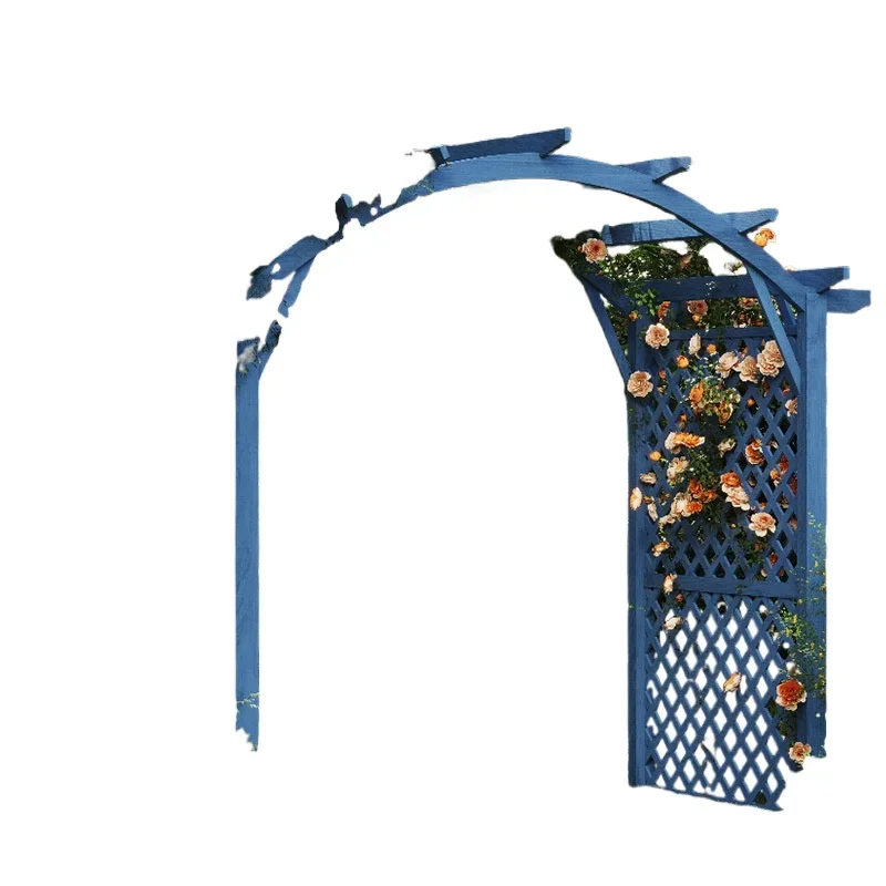 

Antiseptic wood arch flower stand outdoor garden climbing vine stand villa home solid wood grape stand court