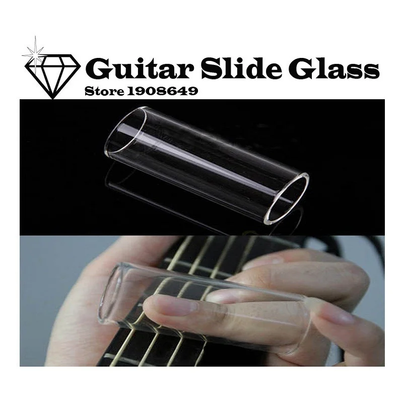 New High Quality Electric Guitar String Plexiglass Resin Slide Glass Bottle Finger Tube Knuckle 60x22mm Clear