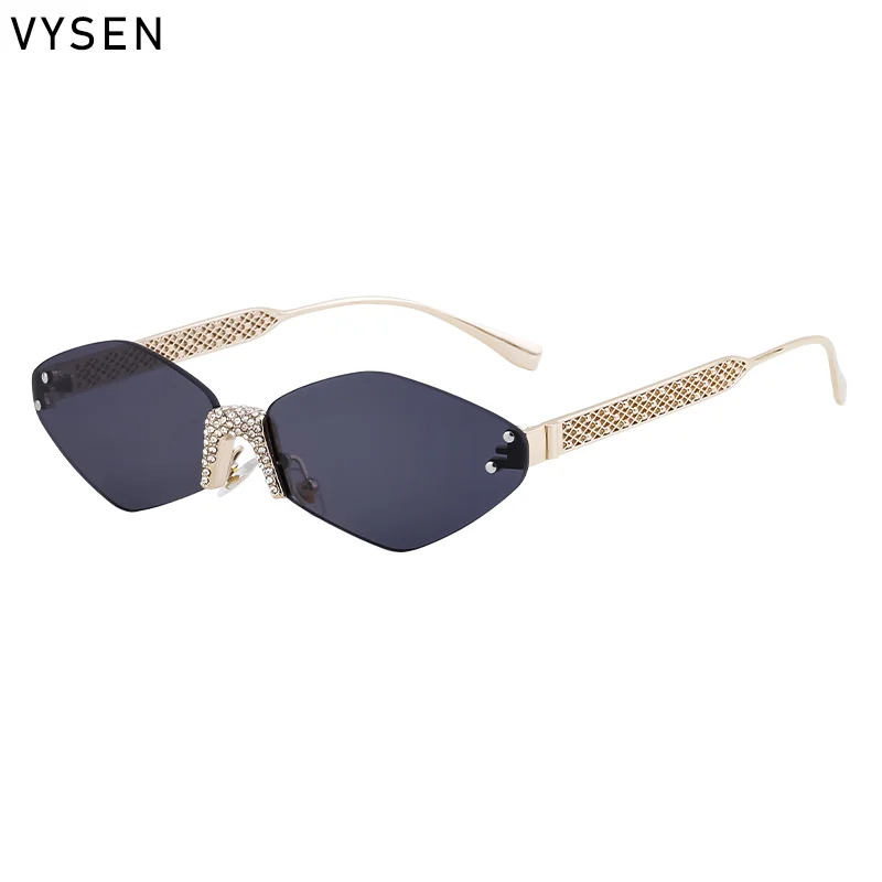 

Small Frame Hexagon Rimless Crystal Sunglasses Women 2024 Luxury Brand Polygon Sun Glasses For Ladies Punk Eyewear Shades UV400