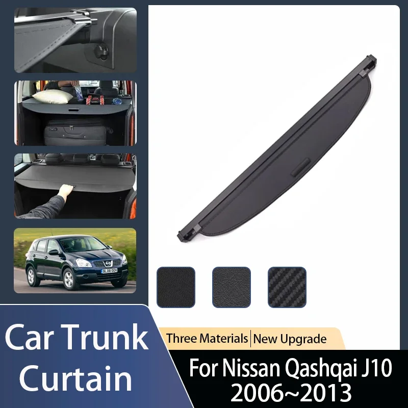 

Car Trunk Cargo Covers For Nissan Qashqai J10 Dualis 2006~2013 2008 2010 Retractable Luggage Storage Partitions Auto Accessories