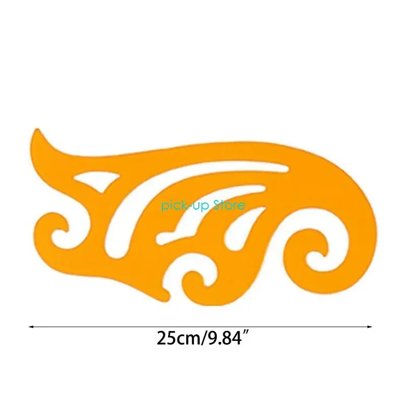 Q5WA Righello da cucito multifunzione Righello per francesi in plastica trasparente misura Righello per design