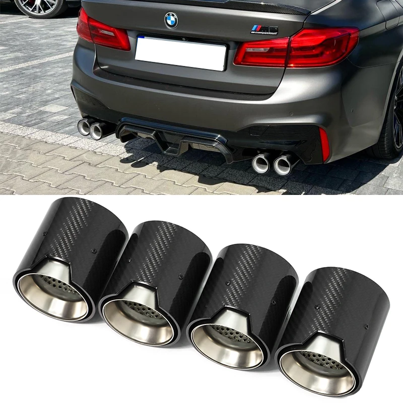 4 PCS/lot For BMW M2 M3 M4 F80 F82 F83 F87 Exhaust Tip M Performance Carbon Fiber Tailpipe Stainless Steel Muffler Tip Nozzle