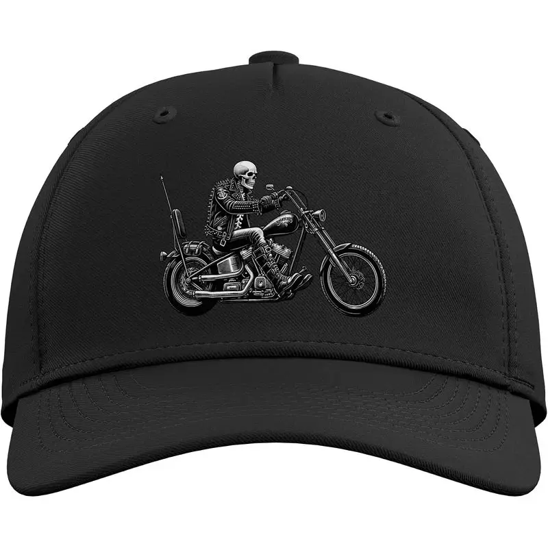 Rebel Rider Skeleton Chopper Bike Motorcycle Ghost Biker Adjustable Baseball Hat