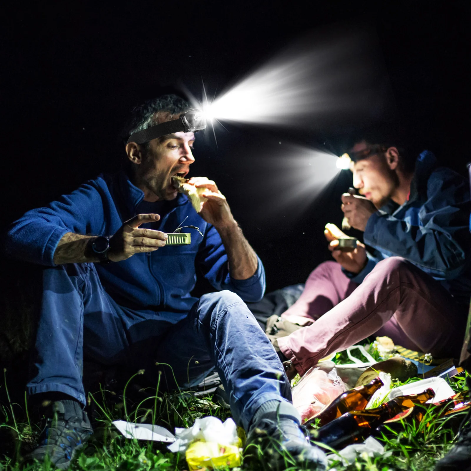 كشافات LED للجري والتخييم والمشي لمسافات طويلة كشافات أمامية خفيفة الوزن وقابلة للتعديل