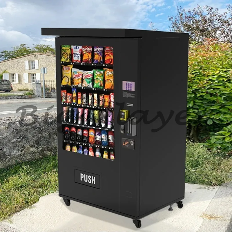 Hot Selling 24 Hours Large Capacity Automatic Combo Snacks Drinks Vending Machine Refrigerator Outdoor