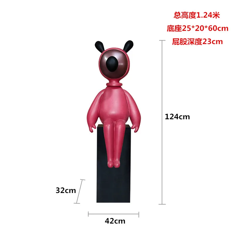 Creative abstract character ornaments, cartoon cute sculptures