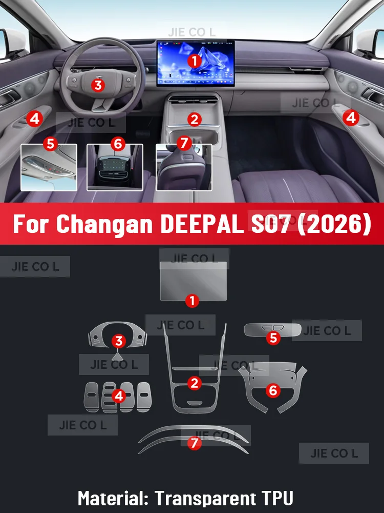For DEEPAL S07 2026 Car Interior Protection Central Control Screen Transparent TPU Navigation Anti Scratch GPS Film