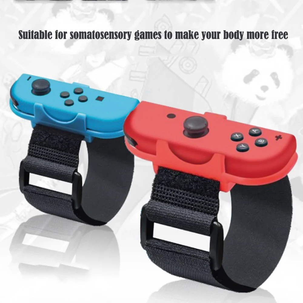 1 Pair Adjustable Game Bracelet Elastic Strap for Nintendo Switch Controller Wrist Dance Band